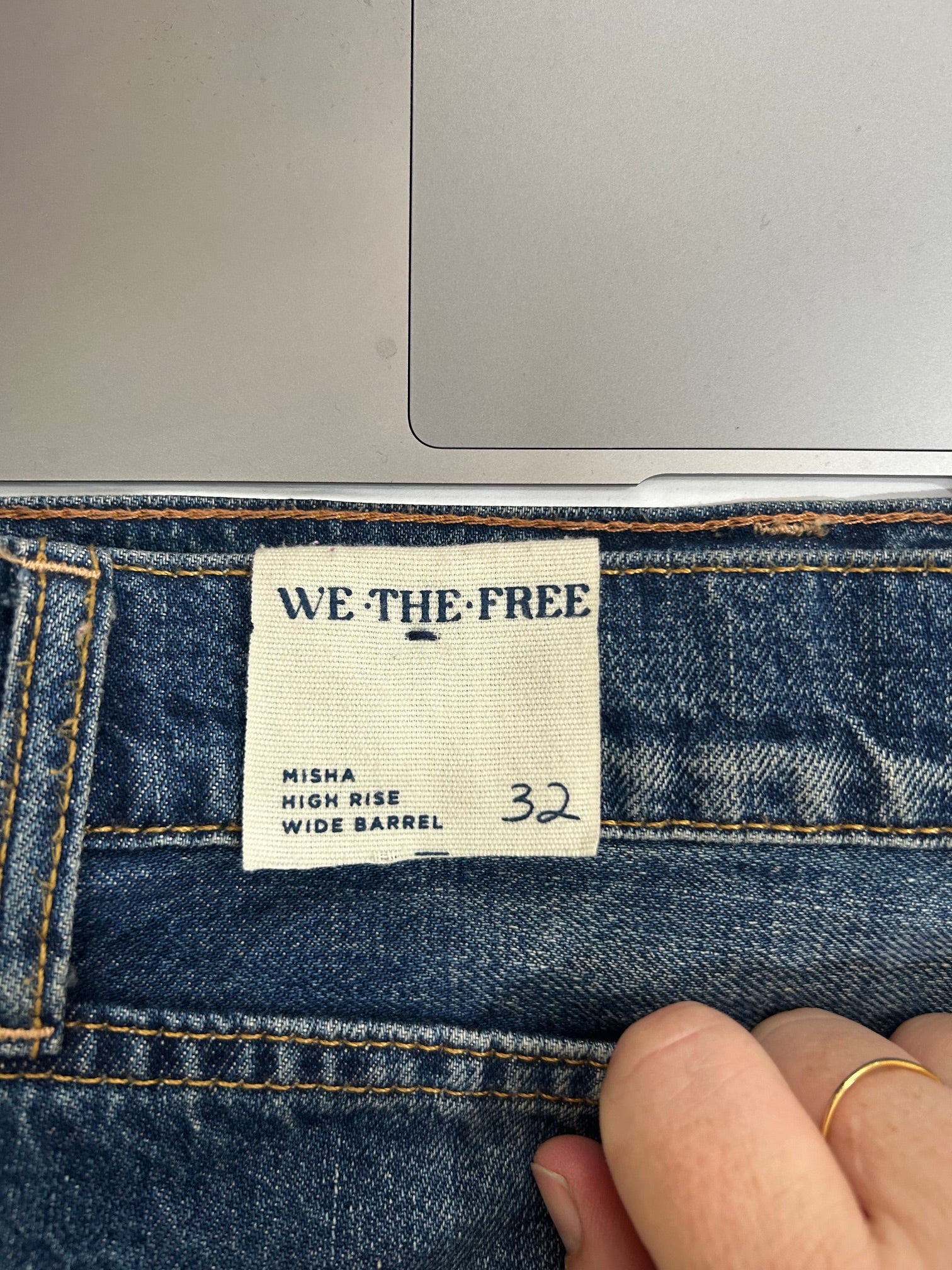 Denim Free People NWOT Mischa Highrise Barrel , 32