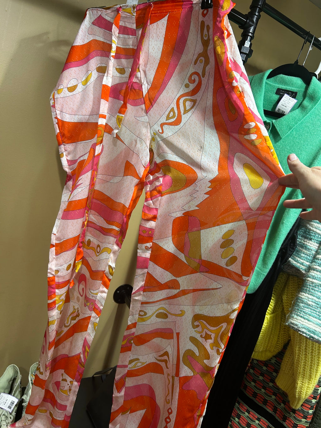 Multicolored Emilio Pucci   100% Silk Pants, 10