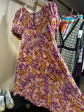 Pint Flower Print Banjanan 100% Viscose Dress, L