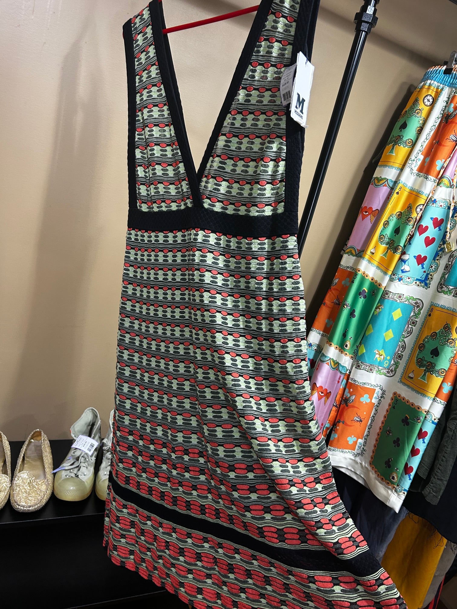 Multicolored Missoni NWT Sleeveless Knit Dress, 48