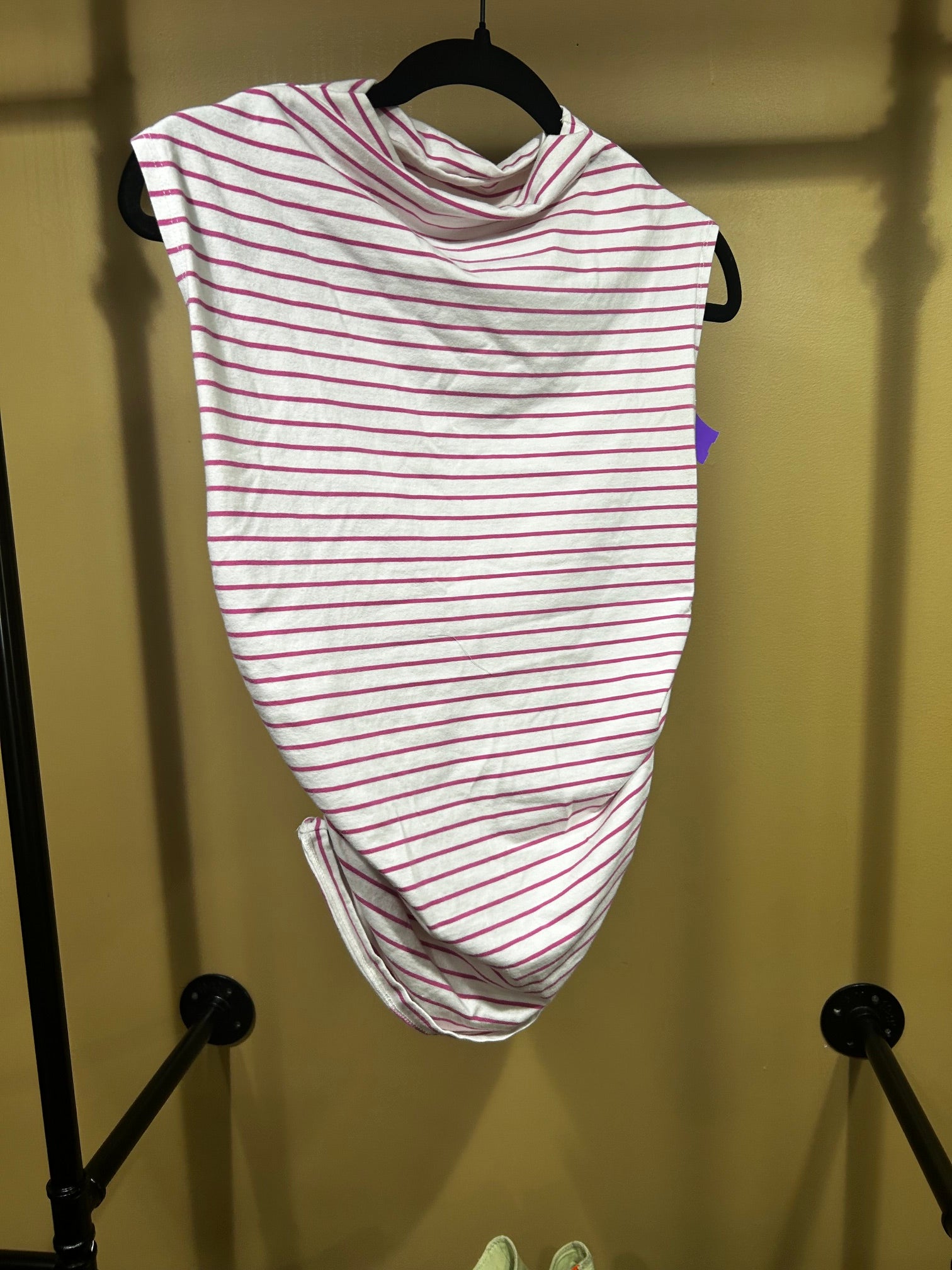 Pink and White Maeve Striped Top, M