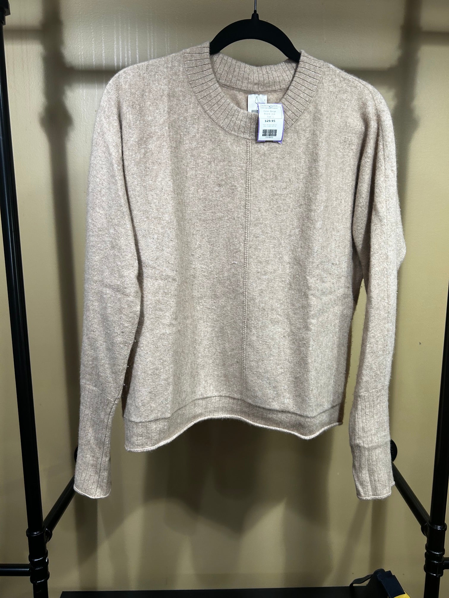 Beige Joie 100% Cashmere Sweater, L