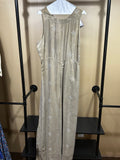 Sand Beige Print Sancia  Carmela  Wide-leg Jumpsuit, M