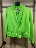 Green Francesca 100% Wool Blazer, M