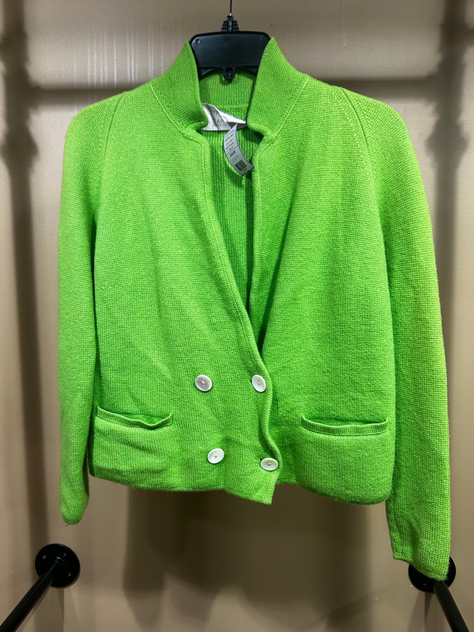 Green Francesca 100% Wool Blazer, M