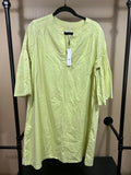 Lime Green Chicos $139 NWT 100% Cotton Dress, L