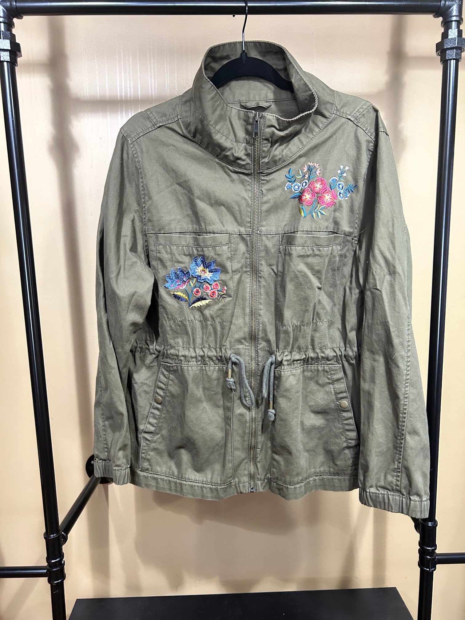 Army Green  Old Navy Embroidered Jacket, XL