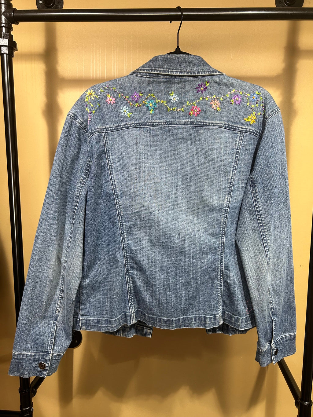 Hand Embroidered Willi Smith Denim Jacket, L