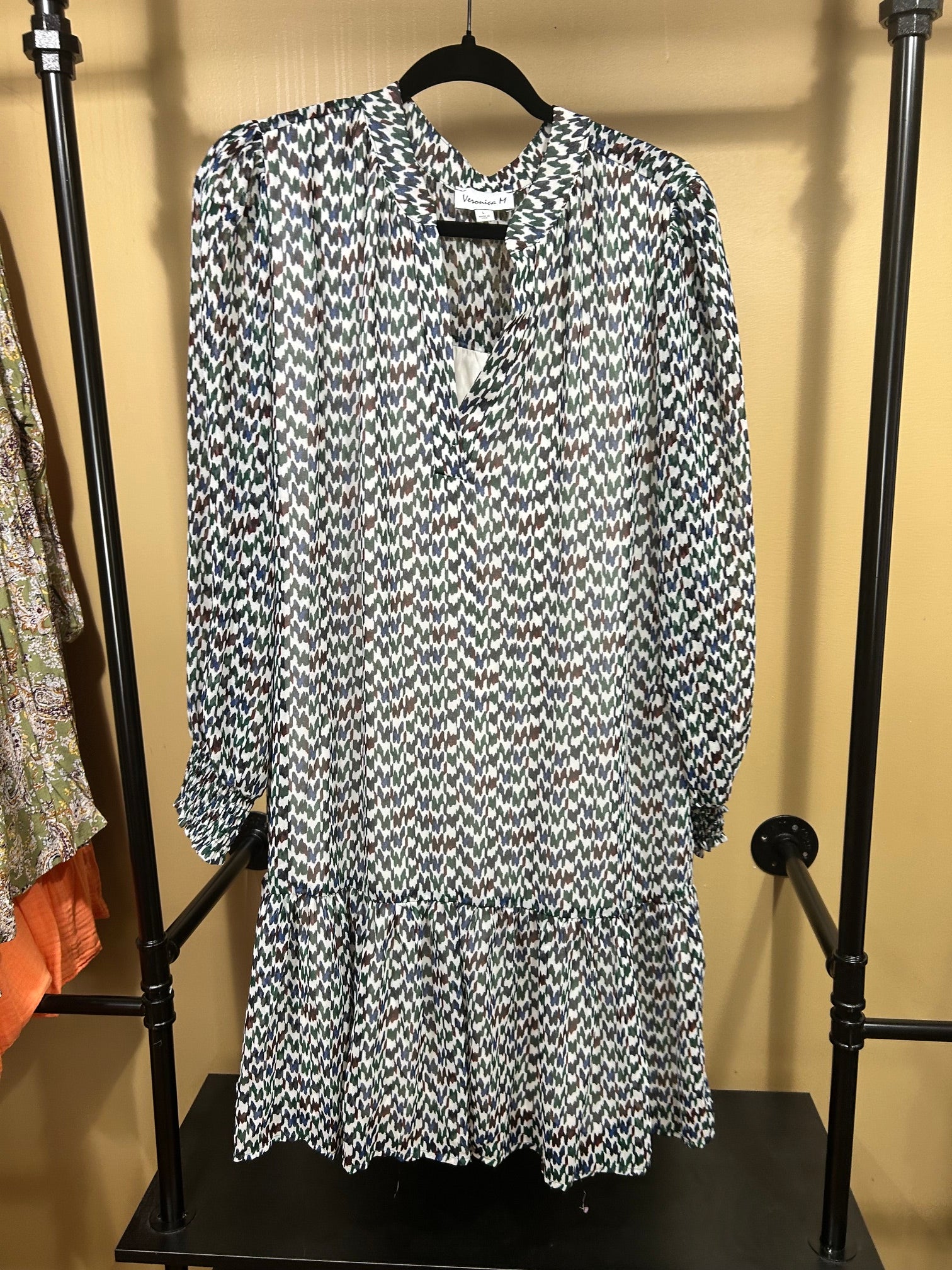 Multicolored Veronica M Drop-Waist Dress, L