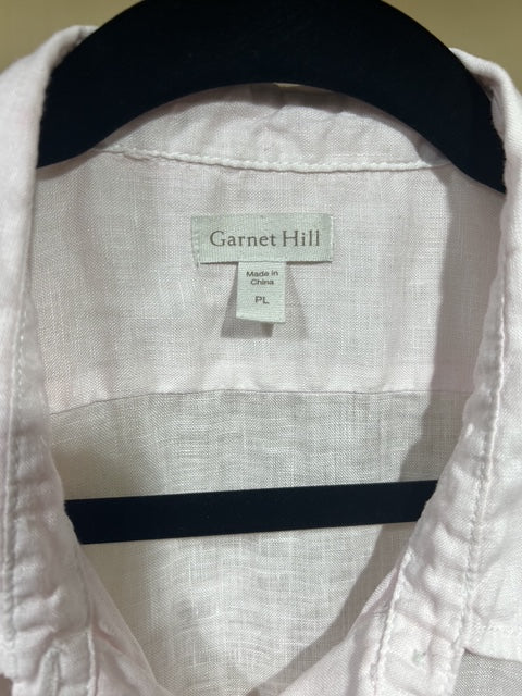 Pink Garnet Hill 100% Linen Top, PL