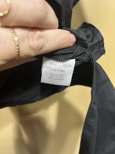 Black Cara Cara 100% Cotton Boxy Top, S