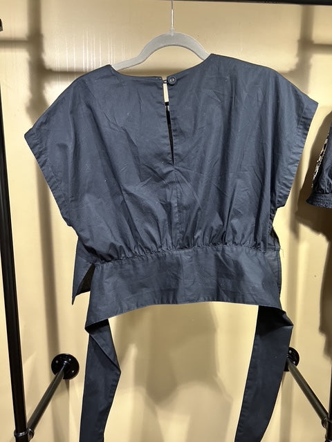 Black Cara Cara 100% Cotton Boxy Top, S