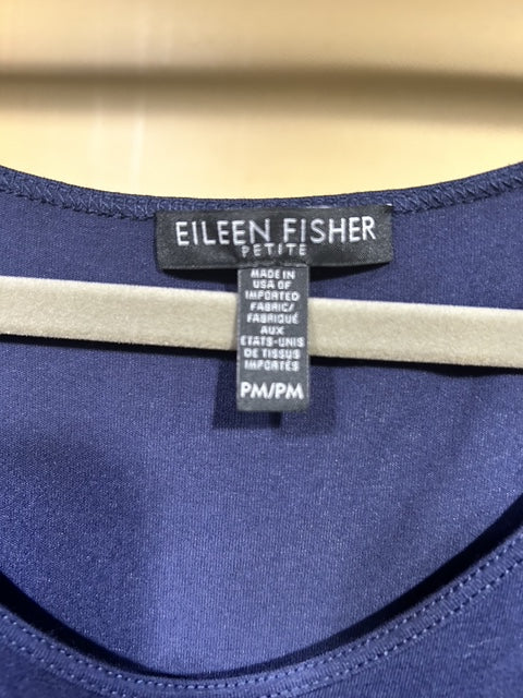 Navy Blue Eileen Fisher Viscose Blend Tank Dress, PM