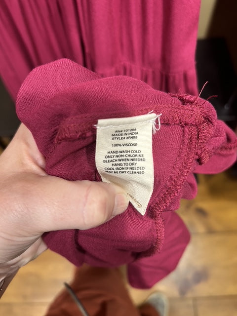 Maroon Soft Surroundings 100% Viscose Dress, L