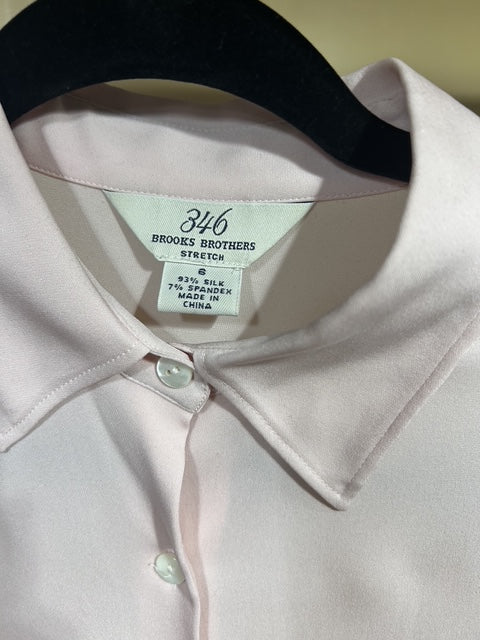 Pink Brooks Brothers Silk Blouse, 6