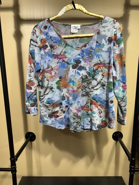 Multicolored Parsley & Sage Boxy Top, L