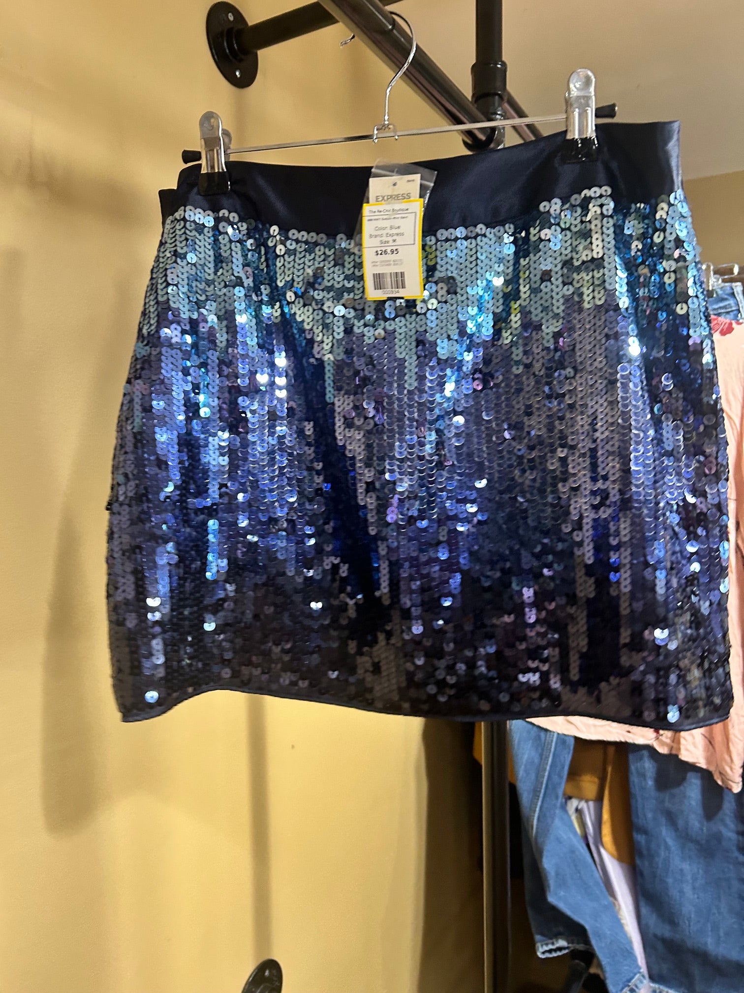 Blue Express $88 NWT Sequin Mini Skirt, M