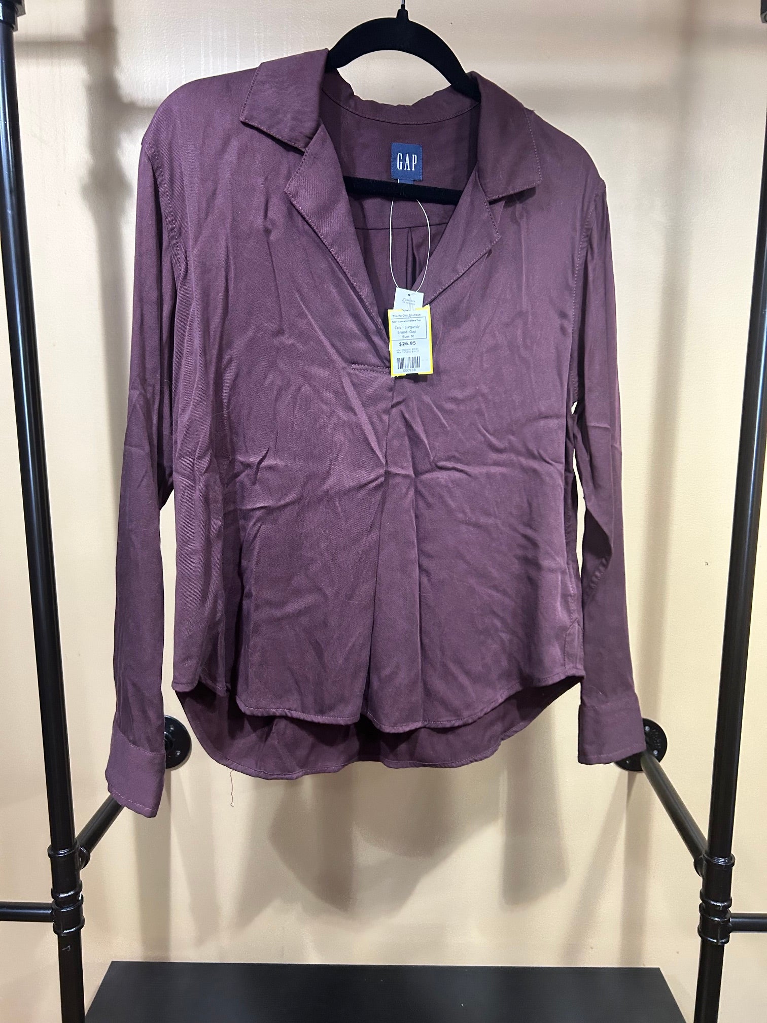 Burgundy Gap NWT Lyocell/Viscose Top, M