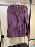Burgundy Old Navy  100% Viscose Button Down, M