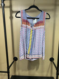 Multicolored Mandala 100% Rayon Boho Tank Top, L/XL