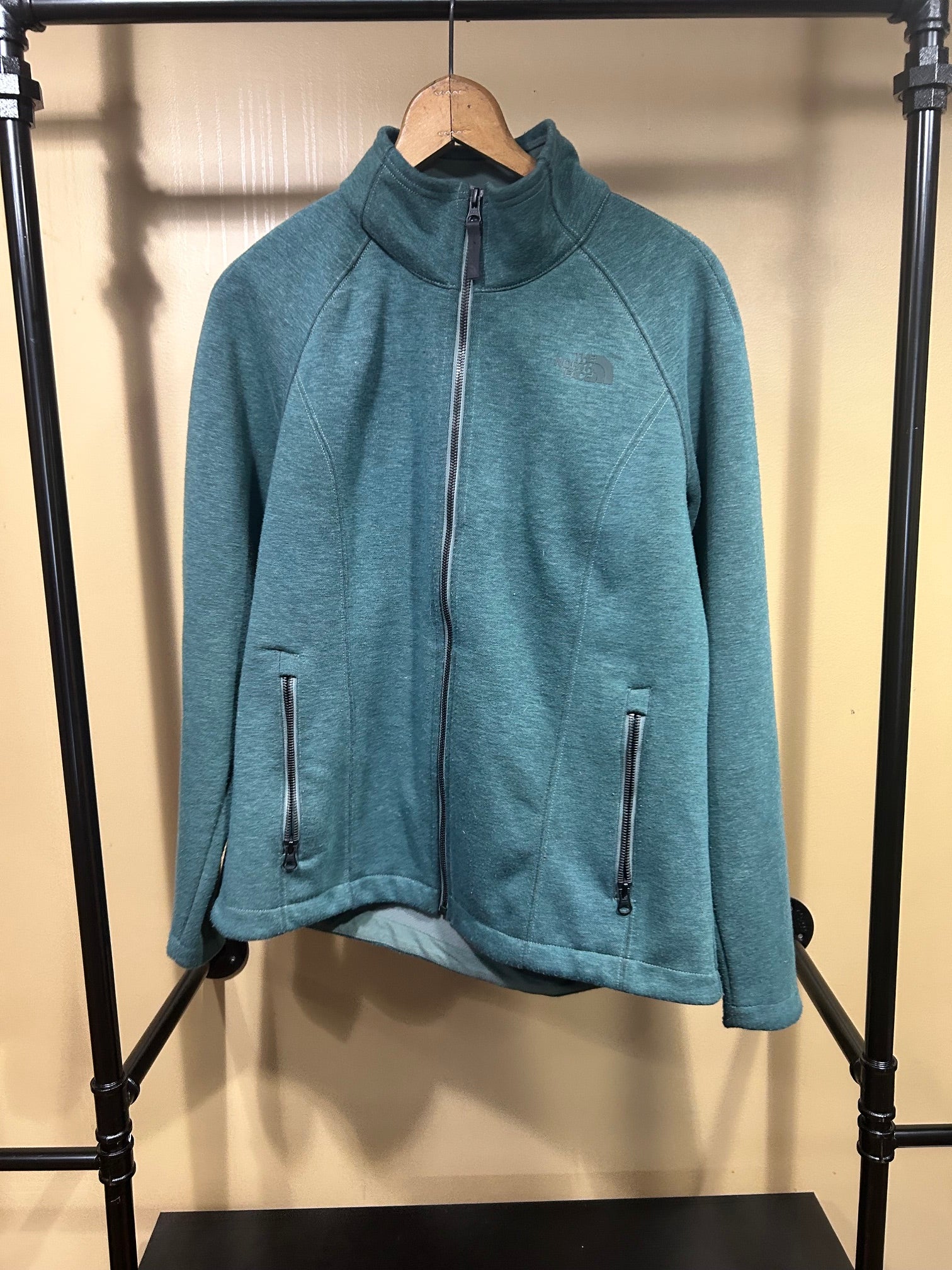 Teal North Face Full-Zip Jacket, M