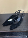 Black Suede Marc Fisher New Slingback Pumps, 9