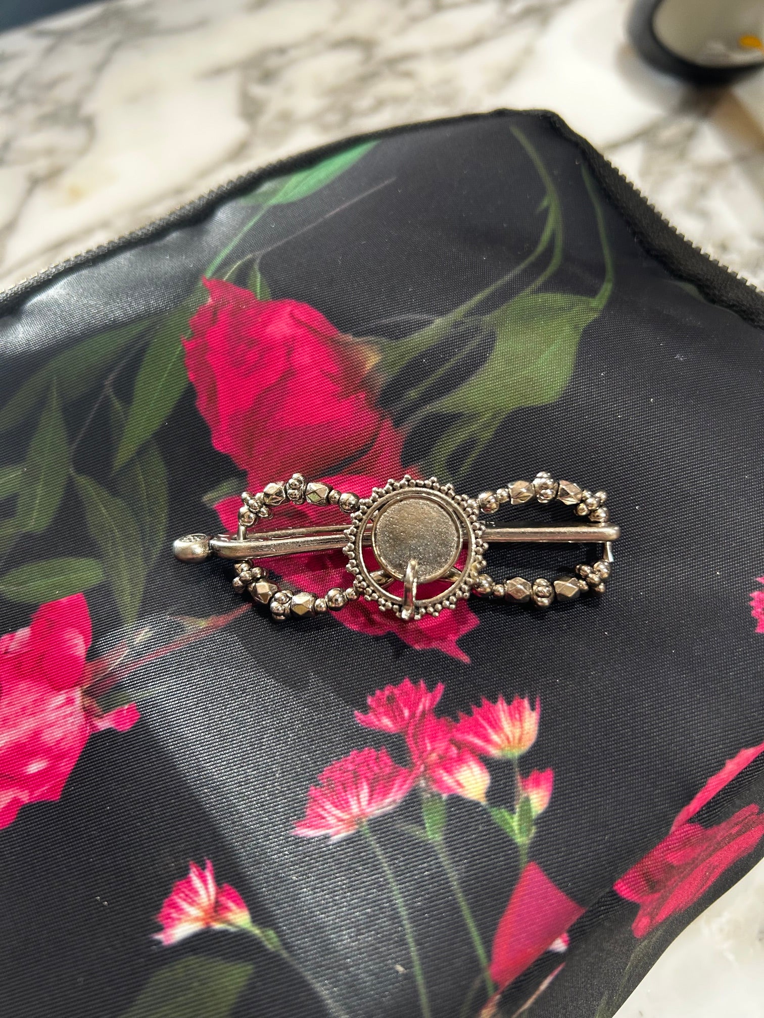 Silver Lila Rose Hair Clip, XS