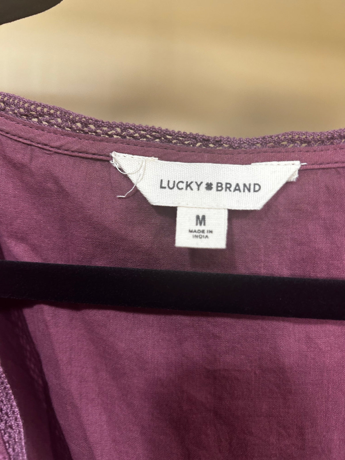 Burgundy Lucky NWT $149 Viscose/Cotton Cutwork Mini Dress, M