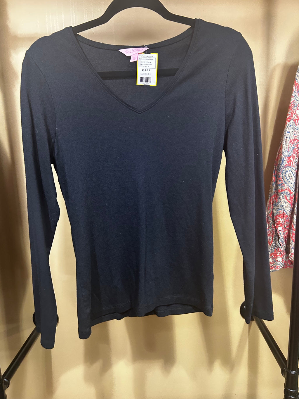 Black Lilly Pulitzer Cotton/Modal Top, M
