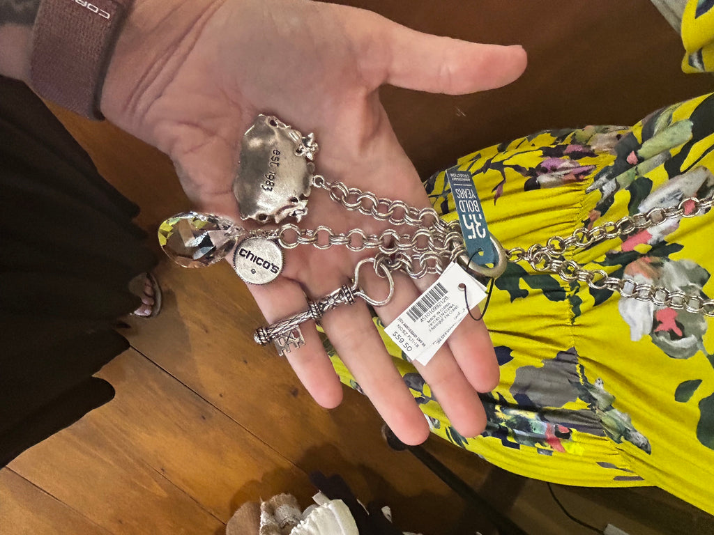 Silver Chicos NWT $59.50 Multi-Charm Necklace, OS