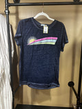 Blue C & C California  Rising sun retro tee, L