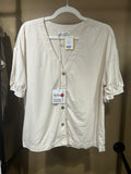 Cream  Bridge &Burn NWT Charlotte Blouse $108, M