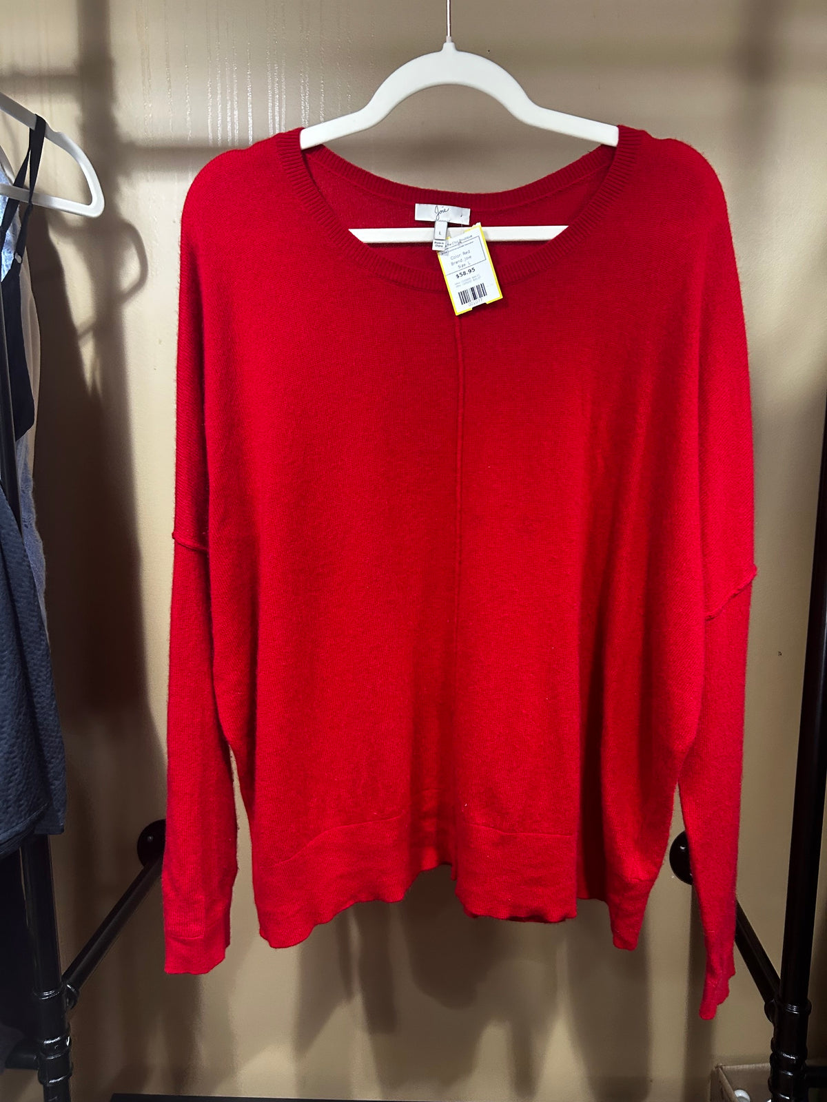 Red Joie $298 Cashmere/wool Sweater, L