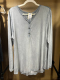 Vintage Wash  Coldwater Creek Henley Top, XL