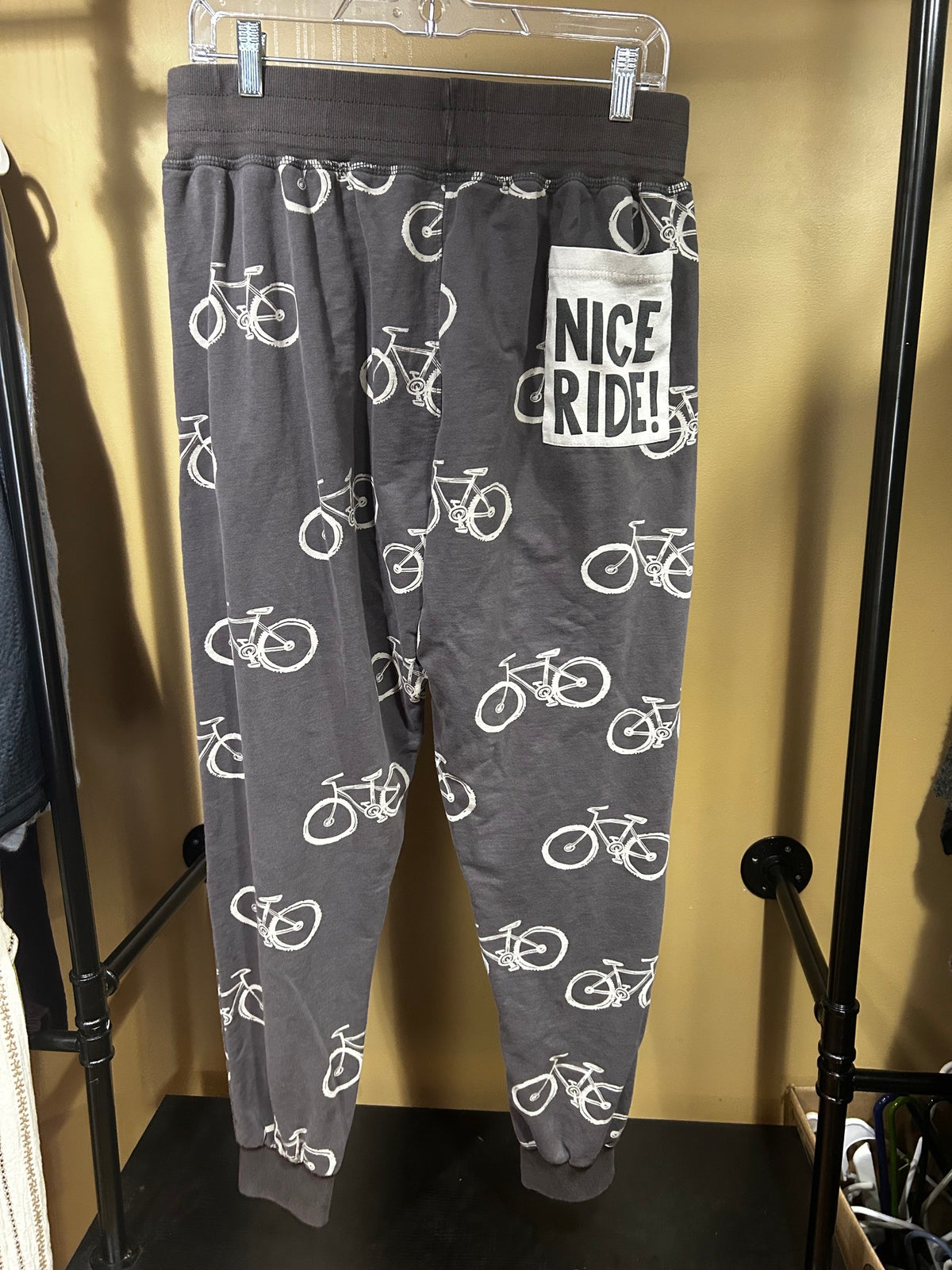 Gray Lazy One  Bicycle Sweatpants, L