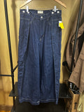 Dark Blue Denim Free People NWT $168 High Rise Trouser Jean, 30