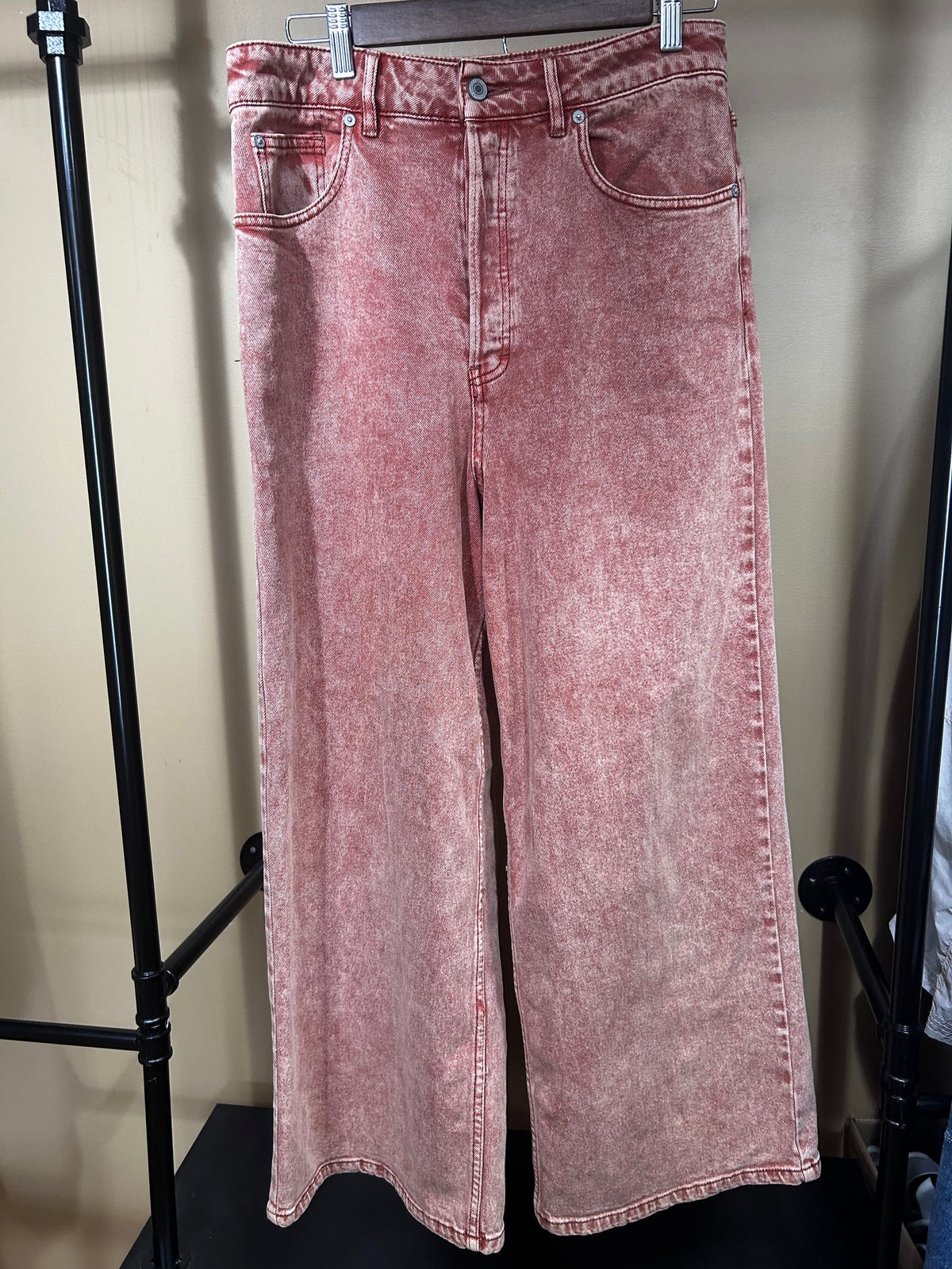 Rust Free People NWOT Wide Leg Cropped Jeans, 30