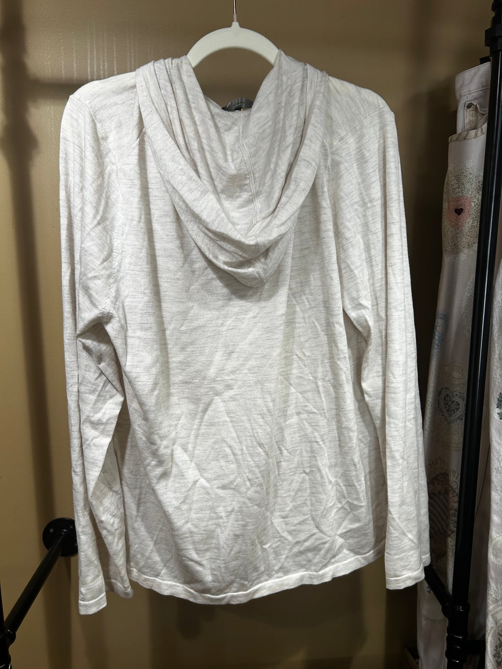 Cream Vince Wool/Cashmere Hoodie, XL