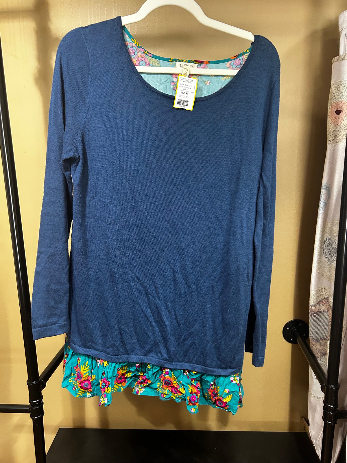 Blue Knit Matilda Jane "Twist & Shout" Sweater, M