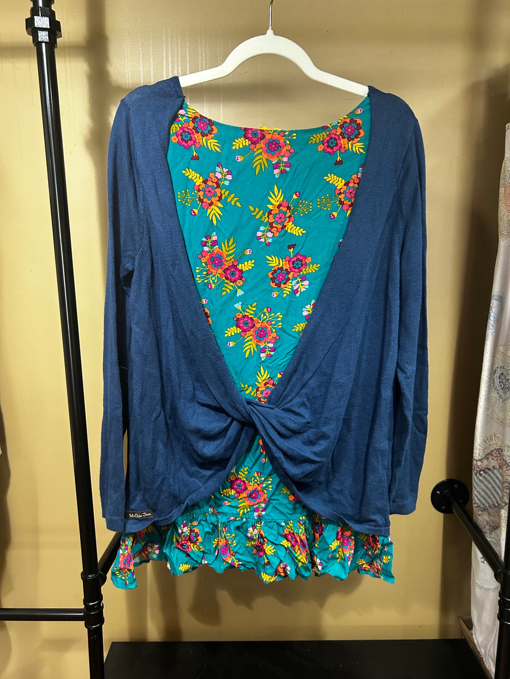 Blue Knit Matilda Jane "Twist & Shout" Sweater, M