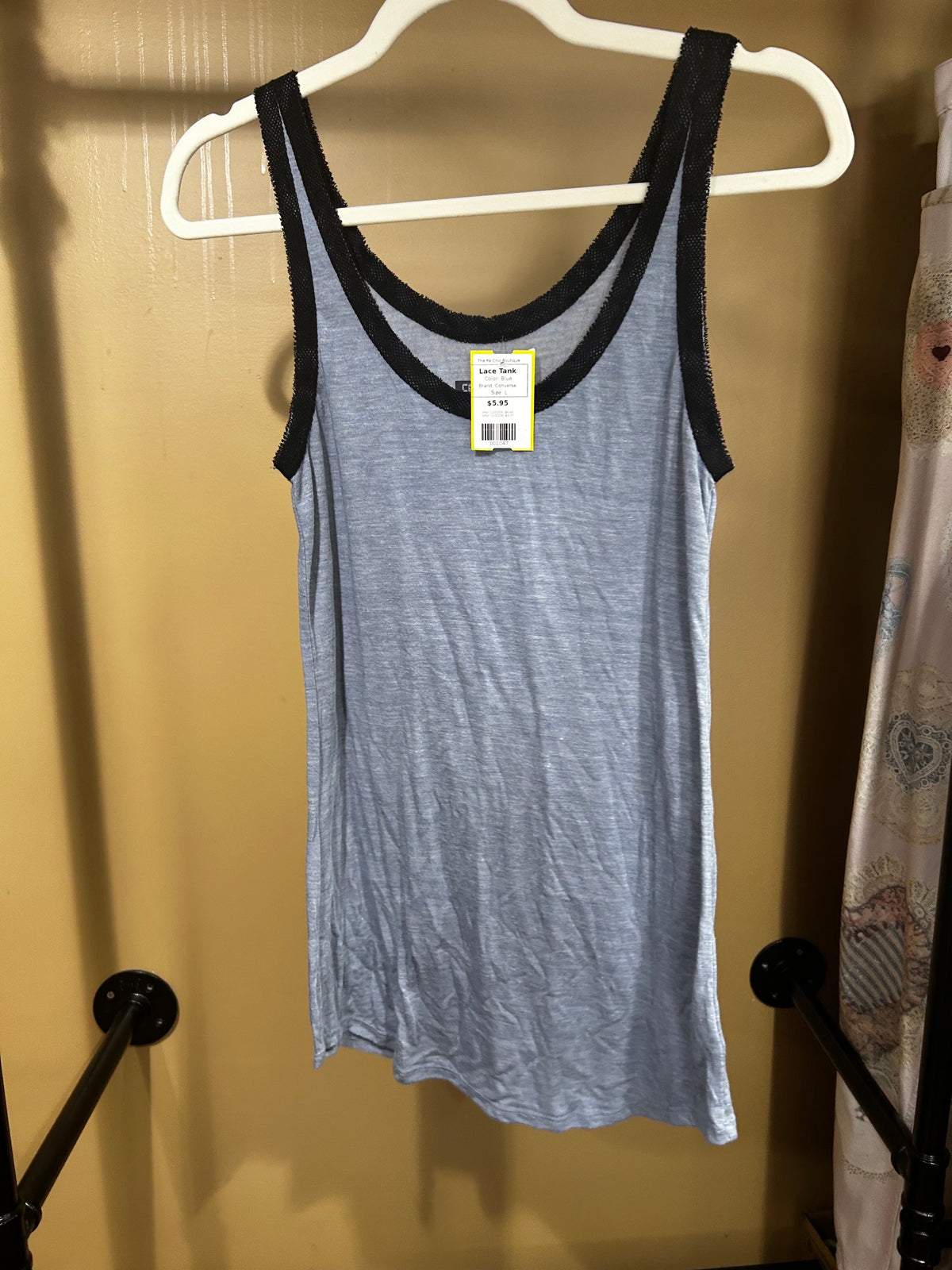 Blue Converse Lace Tank, L