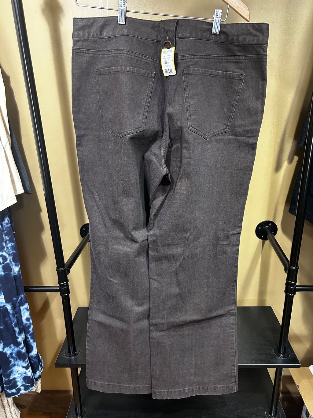 Dark Brown Talbots NWT Wide Leg Twill Pants, 16