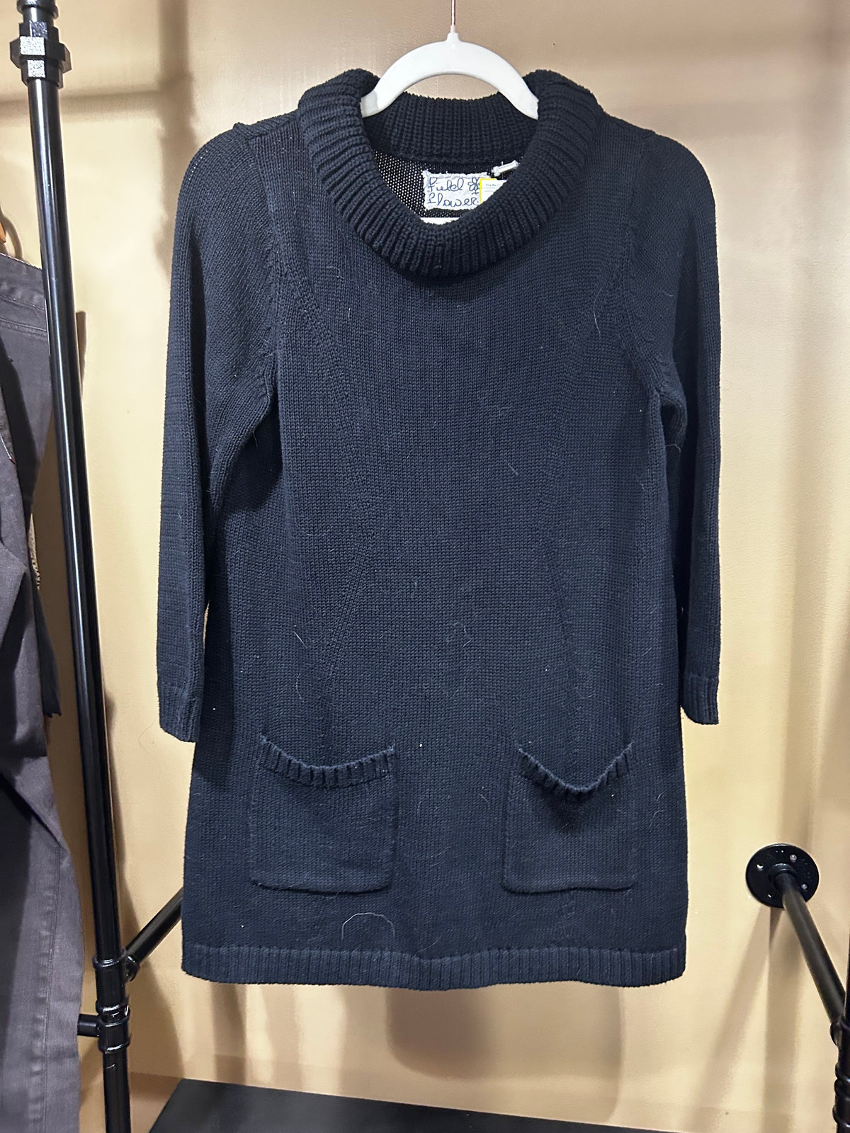 Black Field & Flower Cotton-Blend Knit Jumper, M