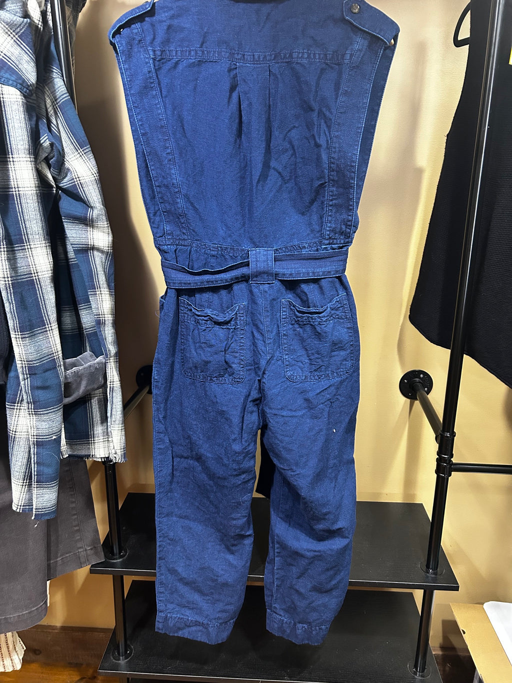 Dark Blue Banana Republic $220 Denim Utility Jumpsuit, XS