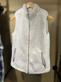 Cream Love Tree Plush Vest, S