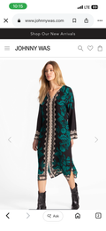 Delphini Johnny Was NEW Silk Dress $428, S