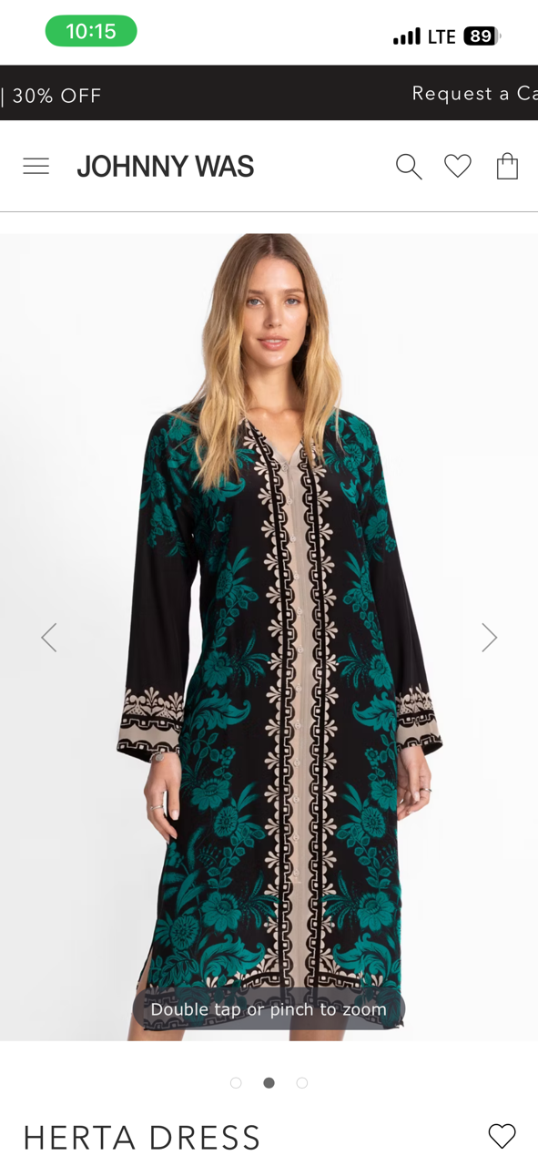Delphini Johnny Was NEW Silk Dress $428, S