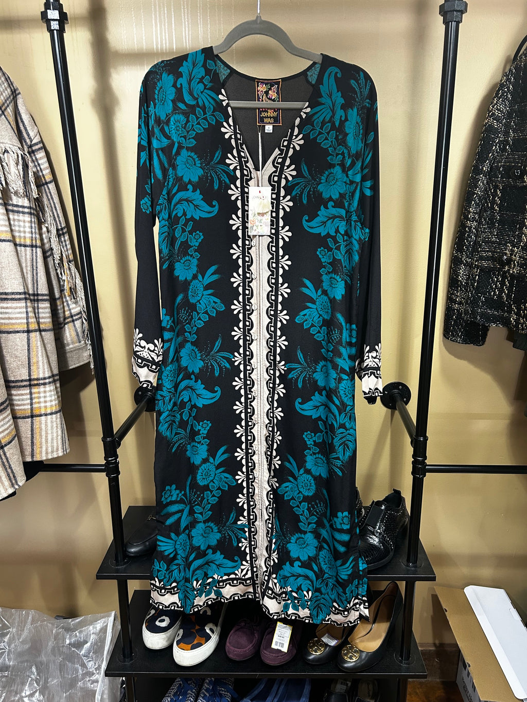 Delphini Johnny Was NEW Silk Dress $428, S